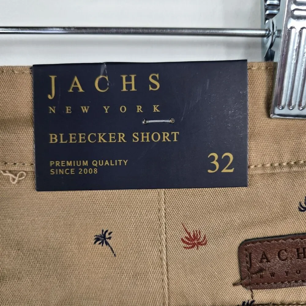Jach's New York Men's Size 32 Bleecker‎ Shorts Dark Khaki Palm Trees NWT